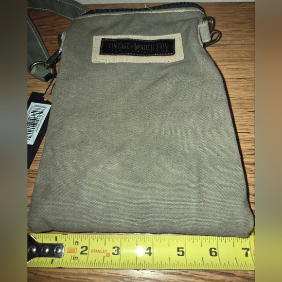 NWT's Vintage Addiction ,Owe Veterans Recycled MILITARY TENT Small Crossbody, - Picture 2 of 5